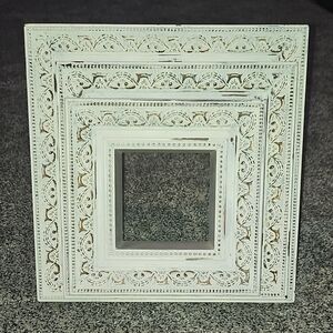 Elegant White Ornate Frame Shadow Box